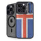 Iceland Flag Distressed iPhone 14 Pro Max Kickstand Case